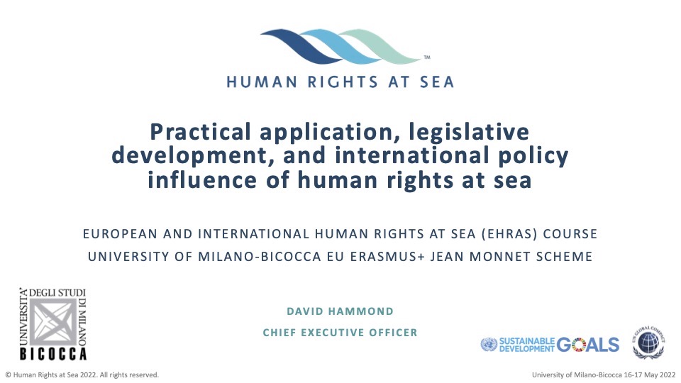 Practical application, legislative development, and international policy influence of human rights at sea